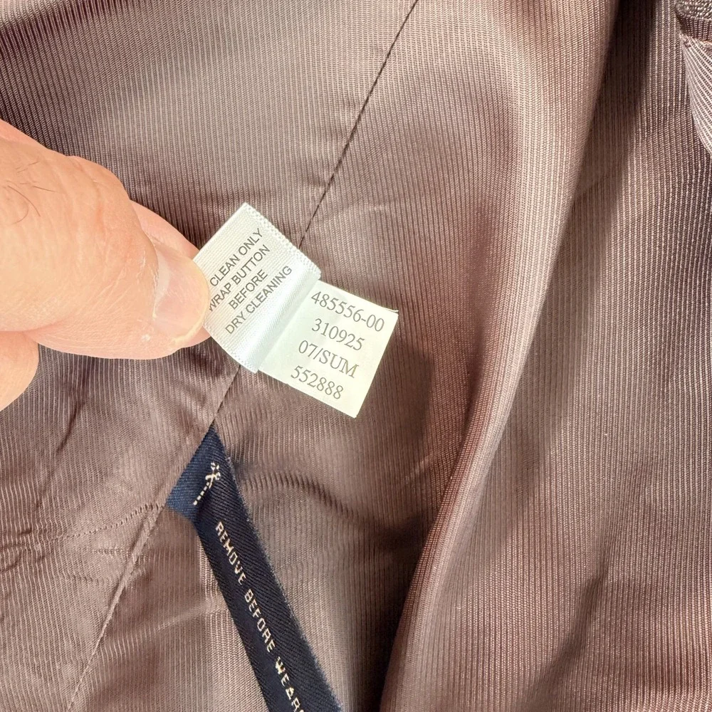 Banana Republic 100% Linen Blazer Suit Jacket Sport Coat Brown Men 46R Summer